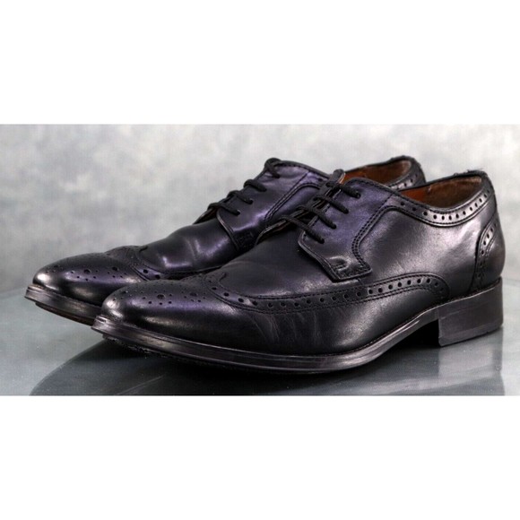 BostonianMen's Wingtip Brogue Dress Shoes Size 10 M Leather Black